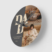 Aangepaste Vaderdag-fotocollage | DAD-brieven - Ronde Klok (Hoek)