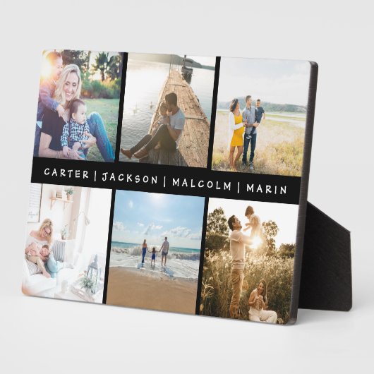 Aangepaste Vaderdag fotocollage Fotoplaat (Zijkant)