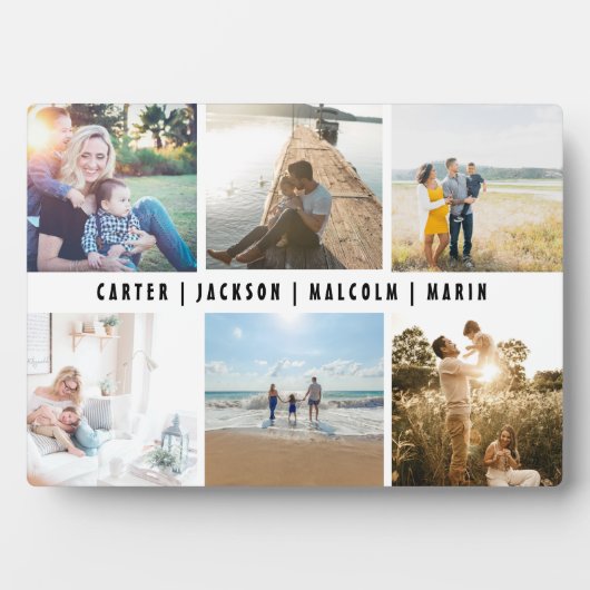 Aangepaste Vaderdag fotocollage Fotoplaat (voorkant)