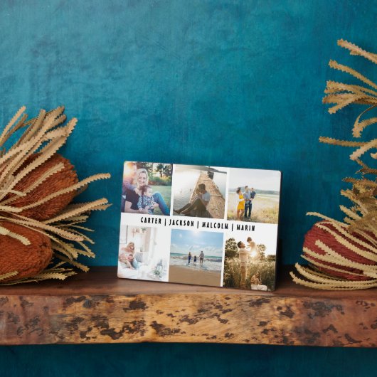 Aangepaste Vaderdag fotocollage Fotoplaat (Zijkant)