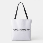 Aangepaste Vaderdag-fotocollagekaart Tote Bag (Achterkant)