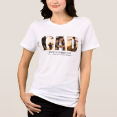 Aangepaste Vaderdag-fotocollagekaart Tri-Blend Shirt (Voorkant)