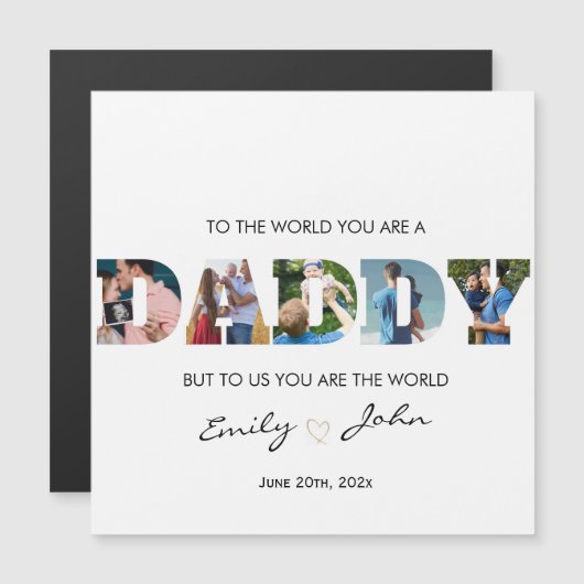  Aangepaste Vaderdag fotokaart voor papa (Voorkant / Achterkant)