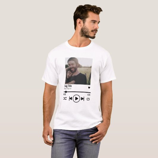 Aangepaste Vaderdag fotolijst T-shirt (Voorkant volledig)