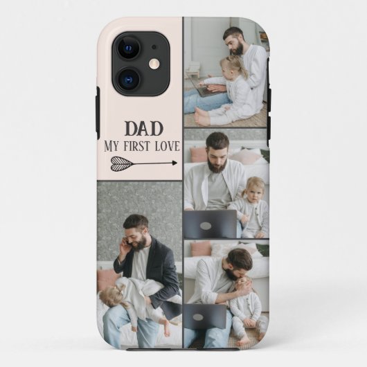 Aangepaste Vaderdag Foto's iPhone Case (Achterkant)