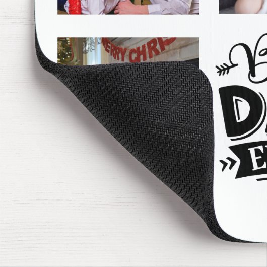 Aangepaste vaderdag Gift BEST DAD Photo Collage Muismat (Hoek)