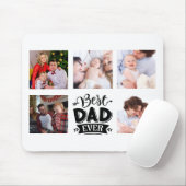 Aangepaste vaderdag Gift BEST DAD Photo Collage Muismat (Met muis)