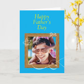 Aangepaste Vaderdag Kaart met Foto – Gepersonalise (Gele Bloem)