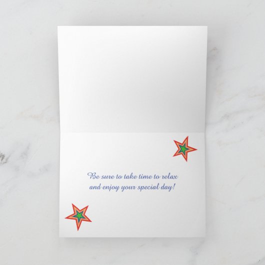 Aangepaste Vaderdag met sterren en hart Kaart (Binnen)