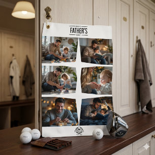 Aangepaste Vaderdag Muur Decoratie Multi-Foto Coll Golfhanddoek