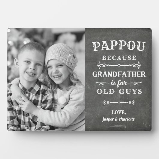 Aangepaste Vaderdag Nickname Kinder foto Fotoplaat (voorkant)