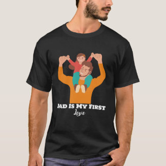 Aangepaste Vaderdag | Papa is mijn eerste liefde T-shirt
