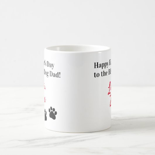 Aangepaste Vaderdag van honden Koffiemok (Center)