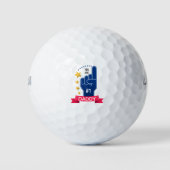 Aangepaste Vaderdag voor aangepaste naam | Golf Ba Golfballen (Voorkant)