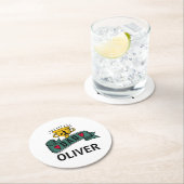 Aangepaste Vaderdag voor aangepaste naam | Onderze Ronde Kartonnen Onderzetter (Insitu)