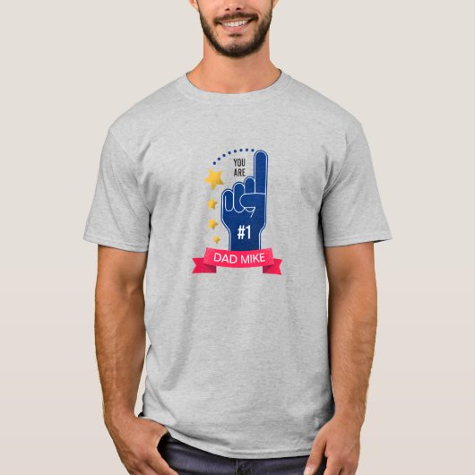 Aangepaste Vaderdag voor aangepaste naam | SHIRT (Voorkant)