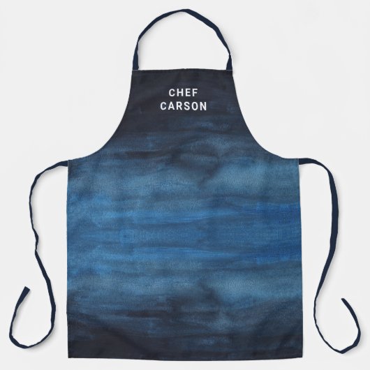 Aangepaste Vaderdag voor de blauwe Chef Schort (Voorkant)