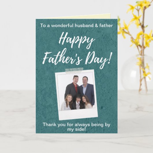 Aangepaste Vaderdag voor foto's Kaart (Gele Bloem)