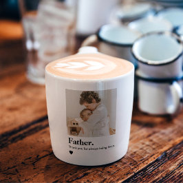 Aangepaste vaderfoto | Gepersonaliseerd cadeau Espresso Kop