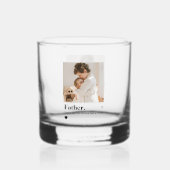 Aangepaste vaderfoto | Gepersonaliseerde vader Whisky Glas (Voorkant)
