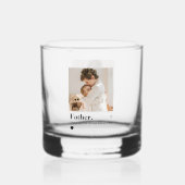 Aangepaste vaderfoto | Gepersonaliseerde vader Whisky Glas (Achterkant)