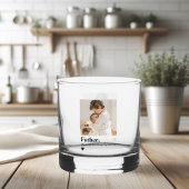 Aangepaste vaderfoto | Gepersonaliseerde vader Whisky Glas