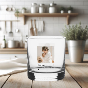 Aangepaste vaderfoto Gepersonaliseerde vader Whisky Glas