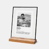Aangepaste vaders cadeau woordenboek definitie fot acryl bord (Hoek)