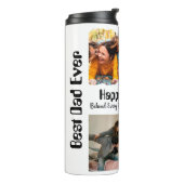 Aangepaste vaders dag 4 foto-collage Beste vader o Thermosbeker (Gedraaid links)