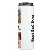 Aangepaste vaders dag 4 foto-collage Beste vader o Thermosbeker (Achterkant)