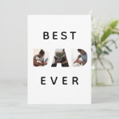 Aangepaste vaders Dag Foto Collage Beste pap Kaart (Staand voorkant)