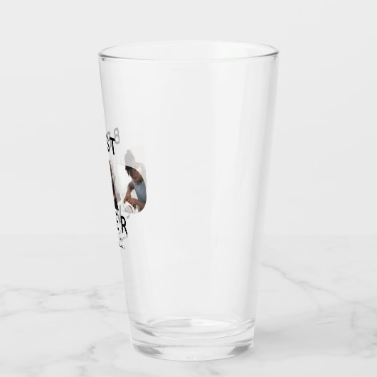 Aangepaste vaders Dag Foto Collage Beste vader ooi Glas (Links)