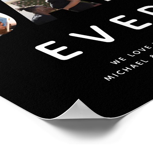 Aangepaste vaders Dag Foto Collage Beste vader ooi Poster (Hoek)