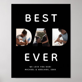 Aangepaste vaders Dag Foto Collage Beste vader ooi Poster