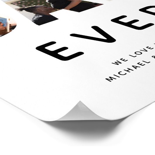 Aangepaste vaders Dag Foto Collage Beste vader ooi Poster (Hoek)