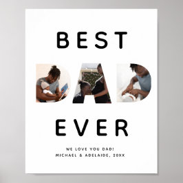 Aangepaste vaders Dag Foto Collage Beste vader ooi Poster