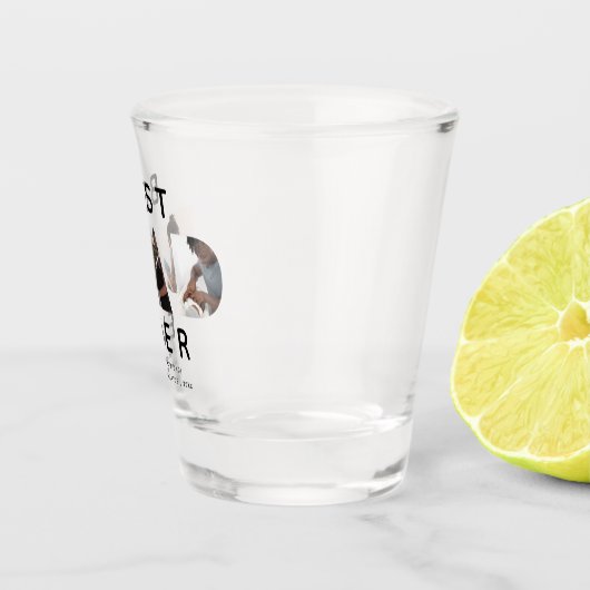 Aangepaste vaders Dag Foto Collage Beste vader ooi Shot Glas (Rechts)