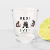Aangepaste vaders Dag Foto Collage Beste vader ooi Shot Glas (Voorkant)