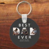 Aangepaste vaders Dag Foto Collage Beste vader ooi Sleutelhanger (Voorkant)