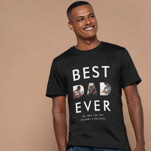 Aangepaste vaders Dag Foto Collage Beste vader ooi Tri-Blend Shirt