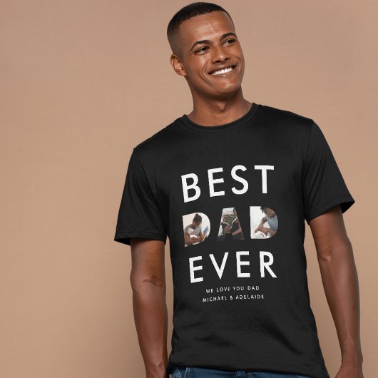 Aangepaste vaders Dag Foto Collage Beste vader ooi Tri-Blend Shirt