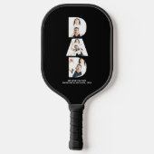 Aangepaste vaders Dag Foto Collage Pap Aangepast Pickleball Paddle (Achterkant)