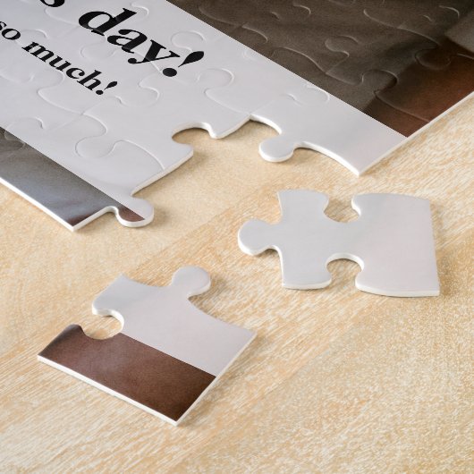 Aangepaste vaders foto eerste Vaderdag Legpuzzel (Zijkant)