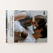 Aangepaste vaders foto eerste Vaderdag Legpuzzel (Horizontaal)