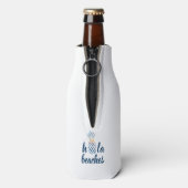 Aangepaste vakantie aan het ananasstrand flesjeskoeler (Fles Achterkant)