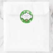 Aangepaste vakantie bakken groene sneeuwvlokken Ho Ronde Sticker (Tas)