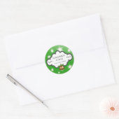 Aangepaste vakantie bakken groene sneeuwvlokken Ho Ronde Sticker (Envelop)