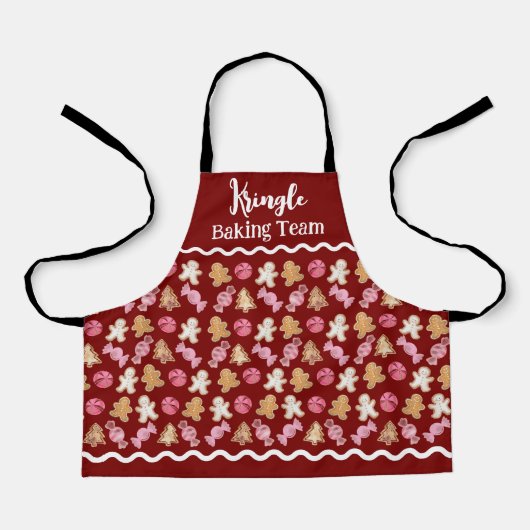 Aangepaste Vakantie Bakken Team Kerstmis Schort (Voorkant)