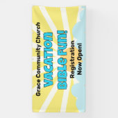 Aangepaste Vakantie Bijbel Leuke Zonnige Banner (Verticaal)