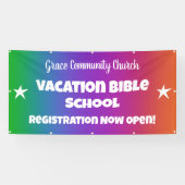 Aangepaste Vakantie Bijbel School Banner (Horizontaal)